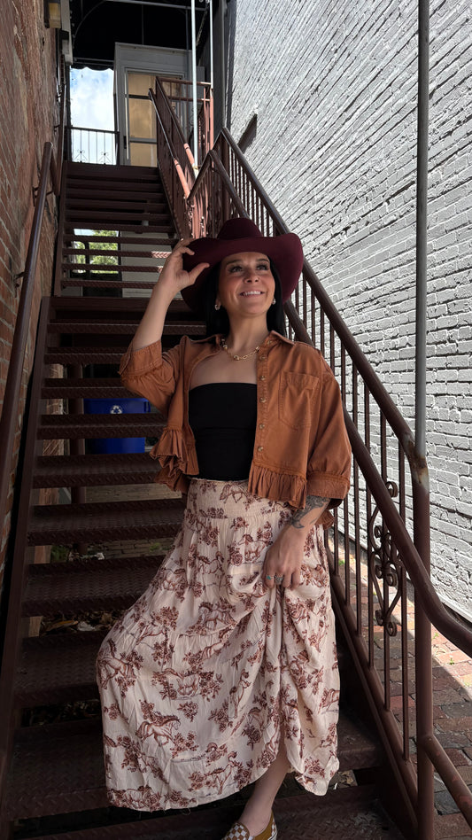 Ivory Trails – Maxi Skirt