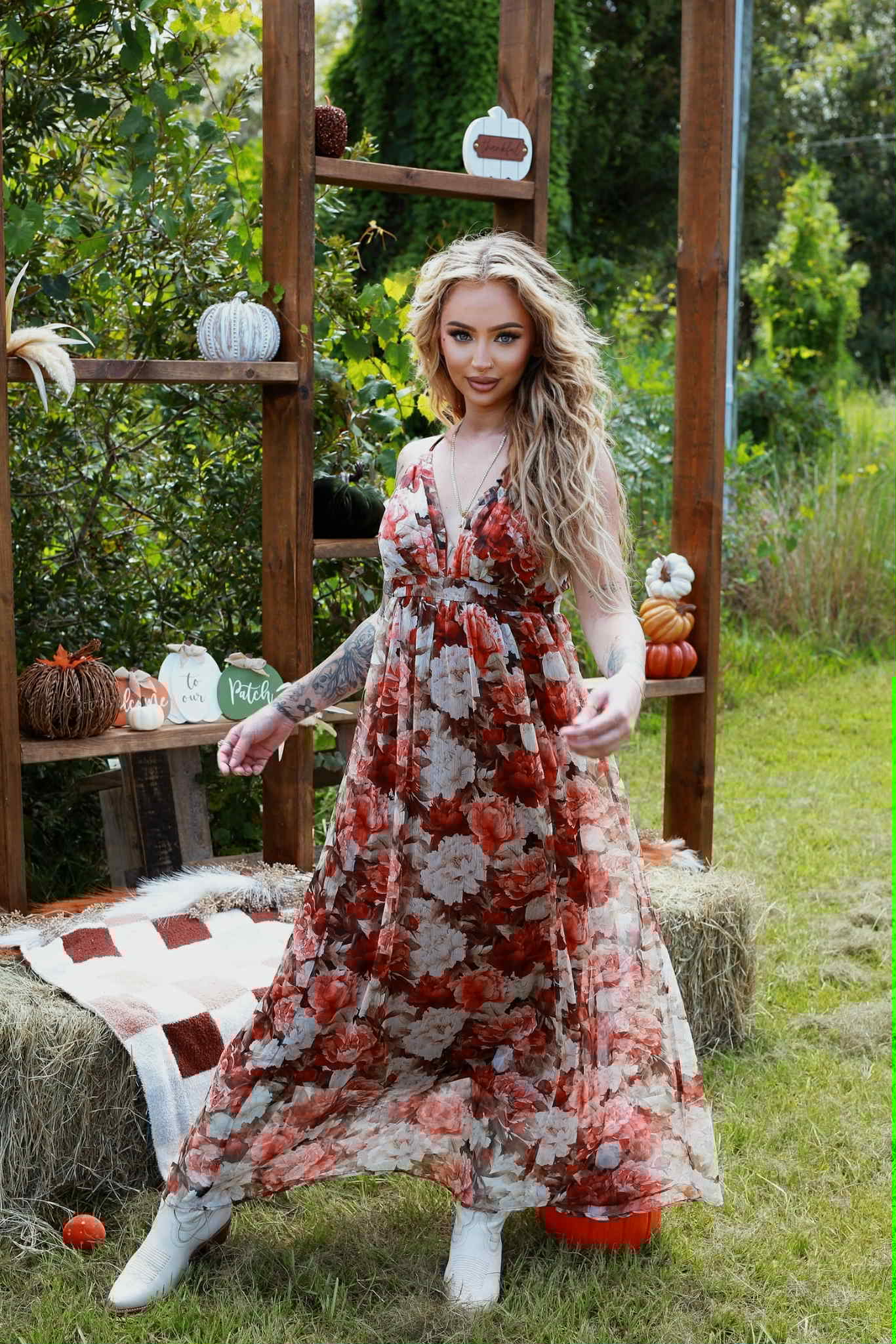 Falling Floral - Maxi Dress