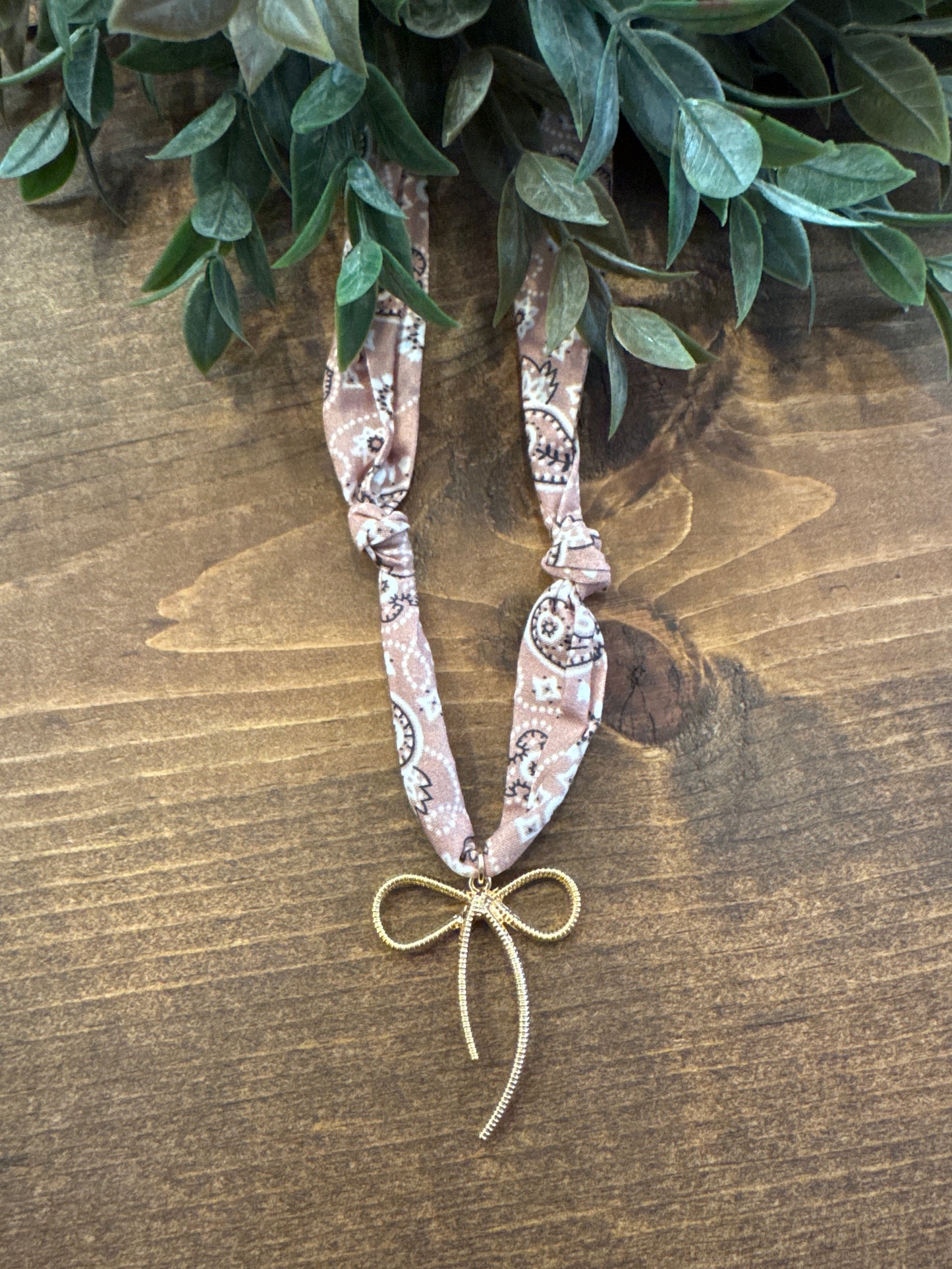 Bandana Bow - Scarf Necklace