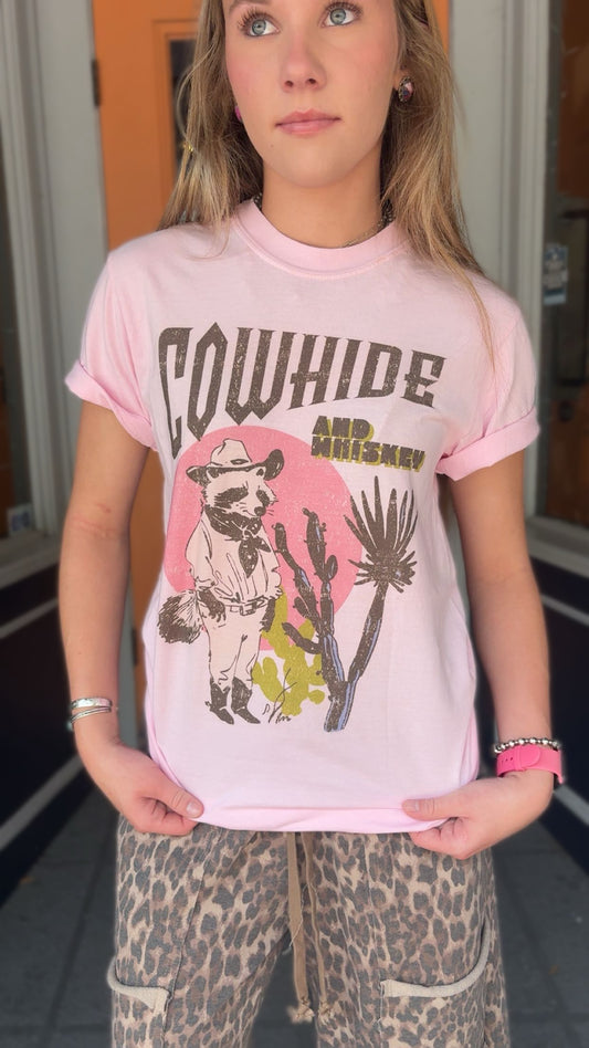 Wild Whiskey Critter – Pink Graphic Tee