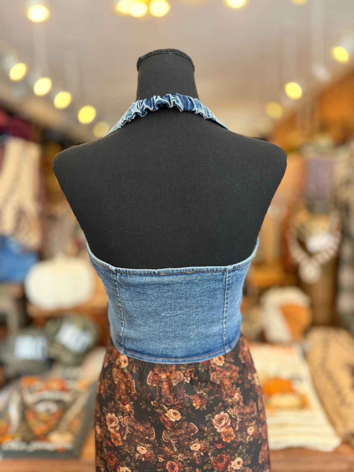 Risky Business – Denim Halter Top