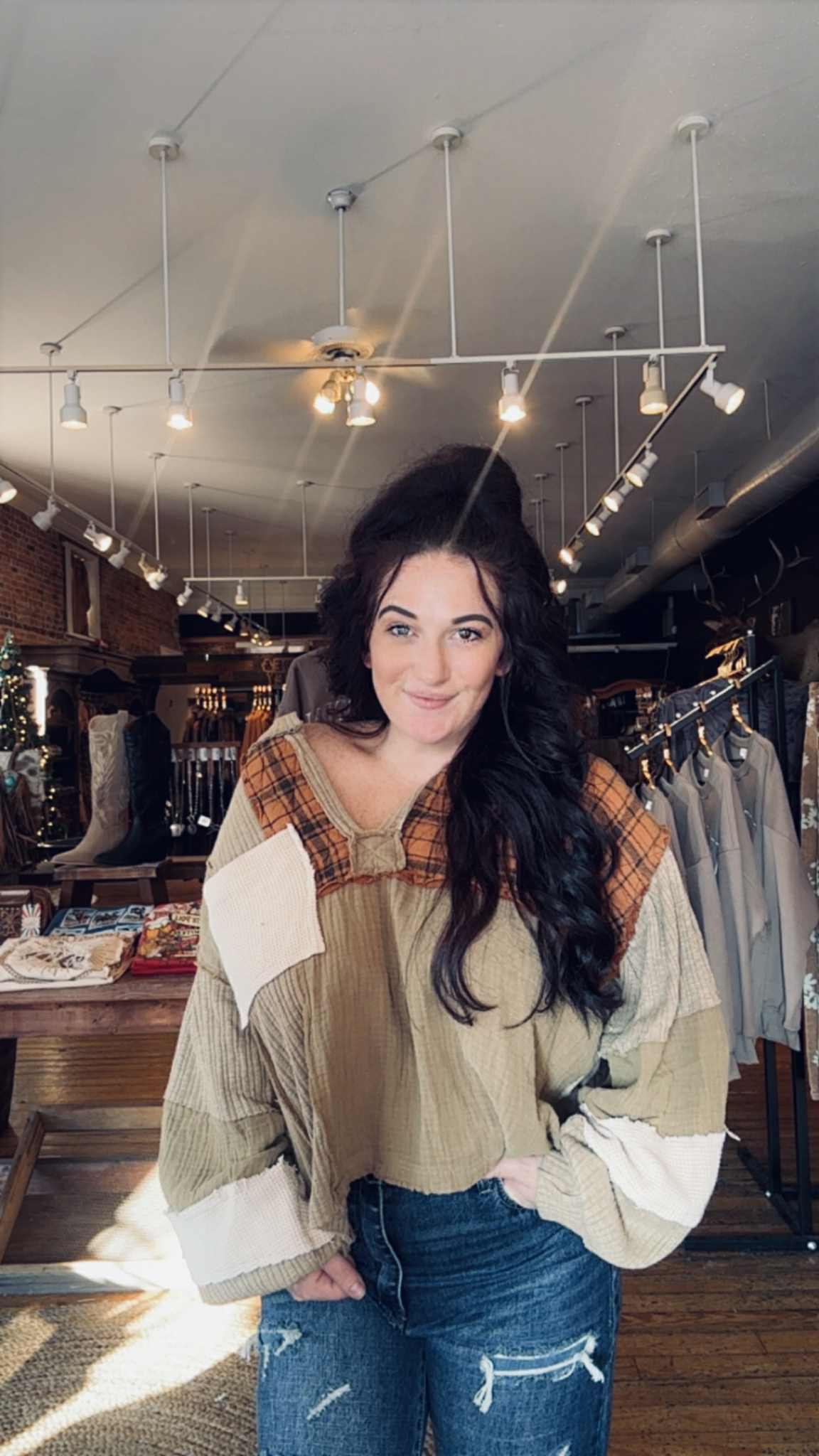 Rustic Ember – Patchwork Top