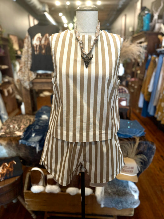 Cotton & Sand – Striped Shorts