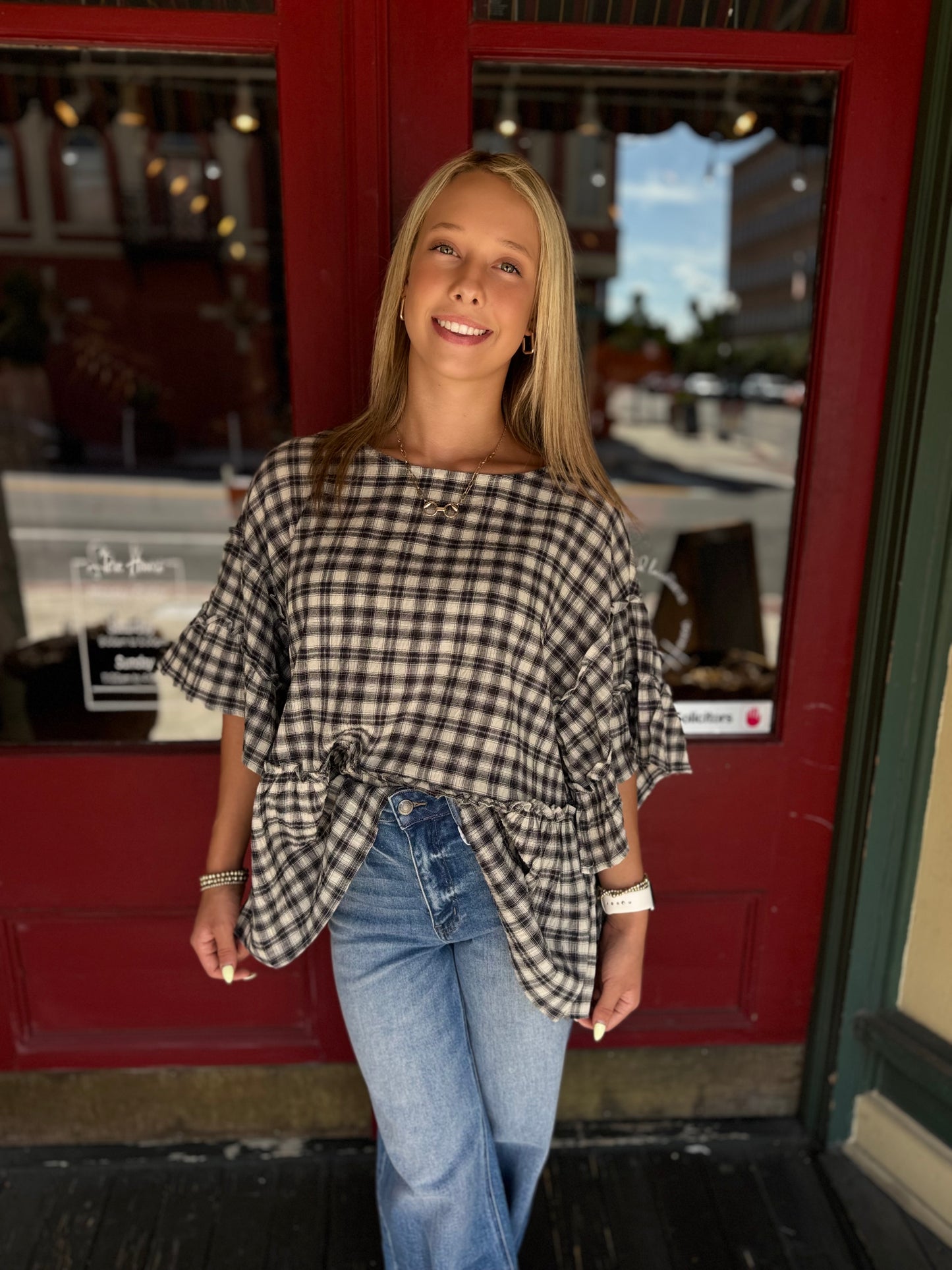 Woodland Whim – Black Plaid Tunic