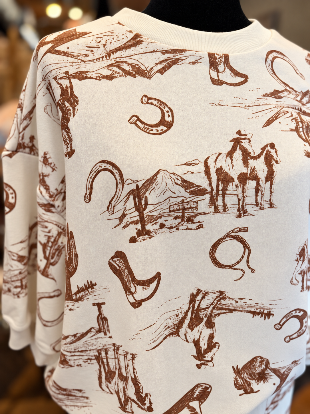 Cowboy Canyon – Western Crewneck