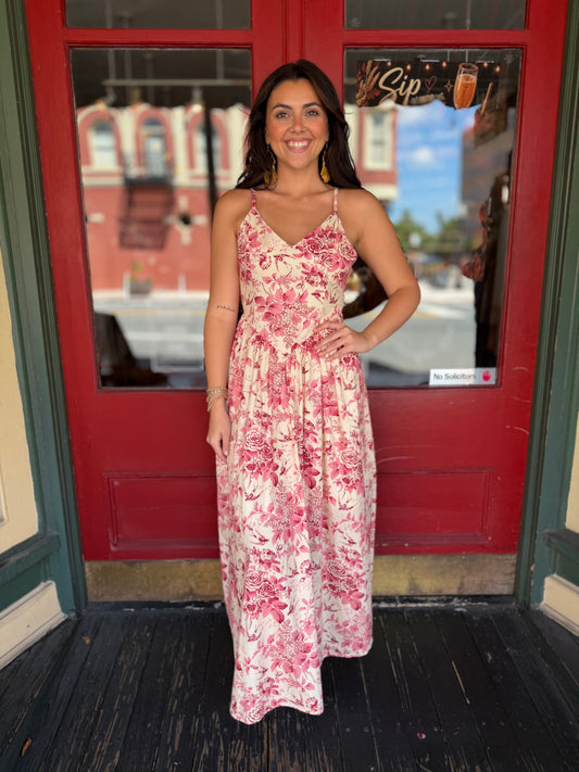 Sweet Magnolia – Pink Floral Dress