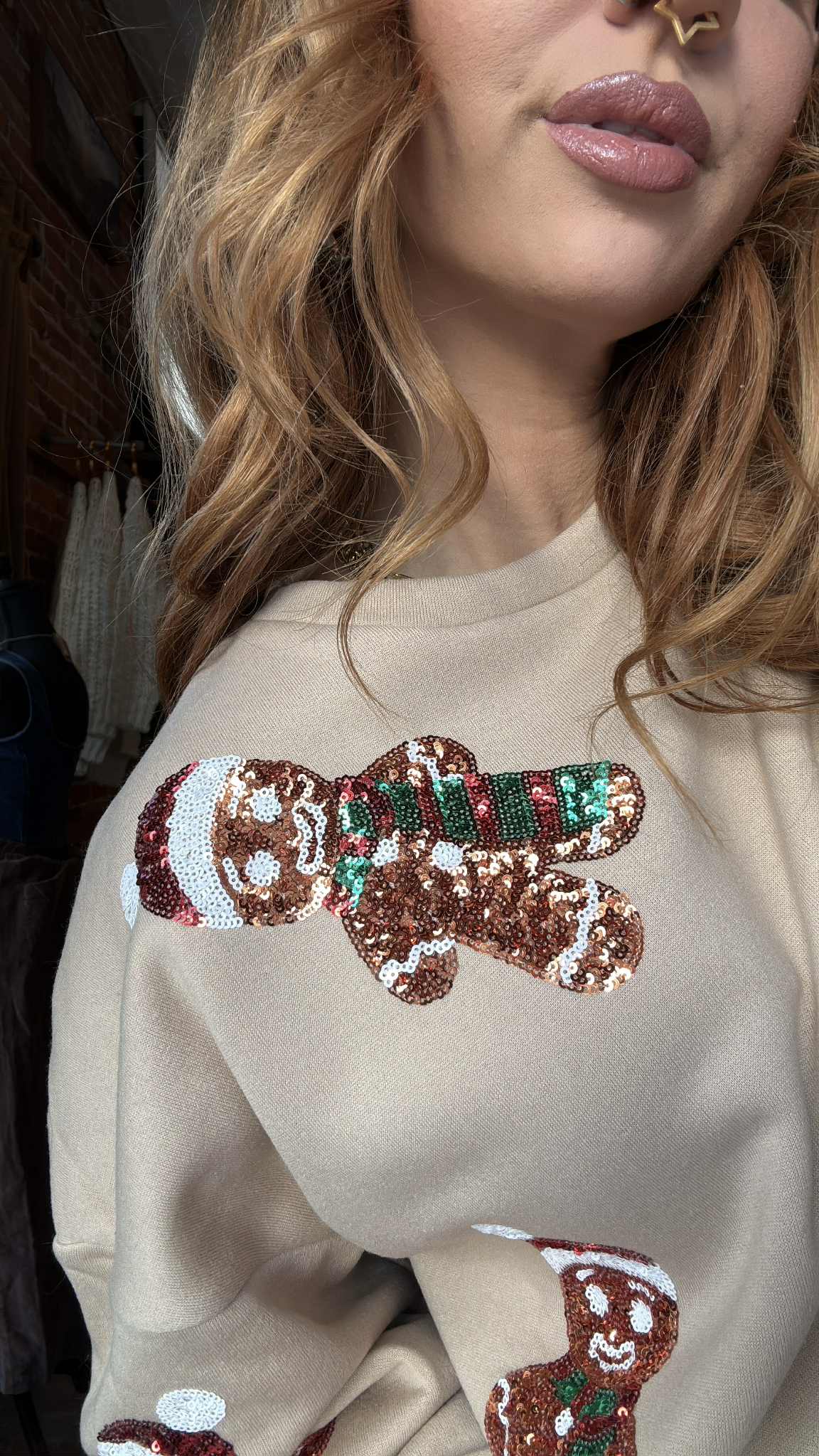Gingerbread Lane - Tan Sweater