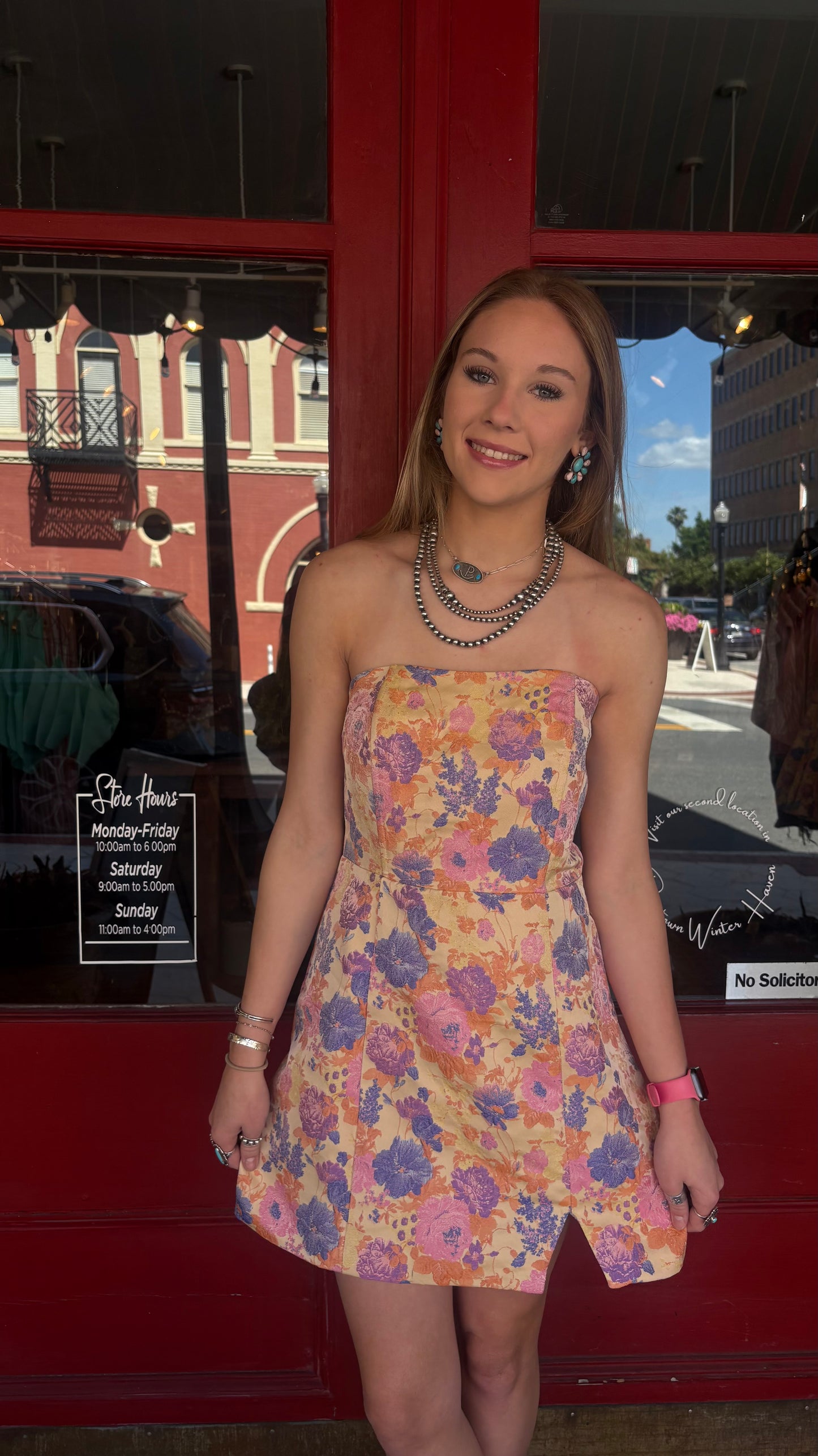 Sweet Tea Blossom – Yellow Mini Dress