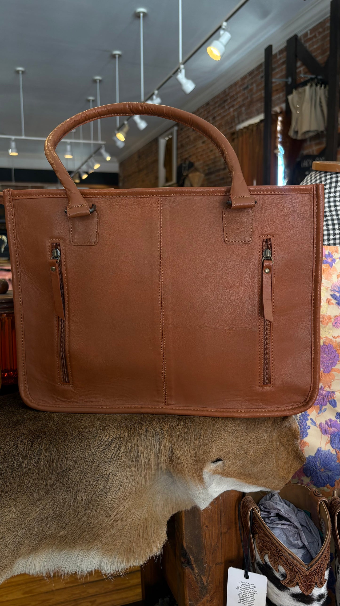 Quilted Buckstitch Laptop Tote - Purse