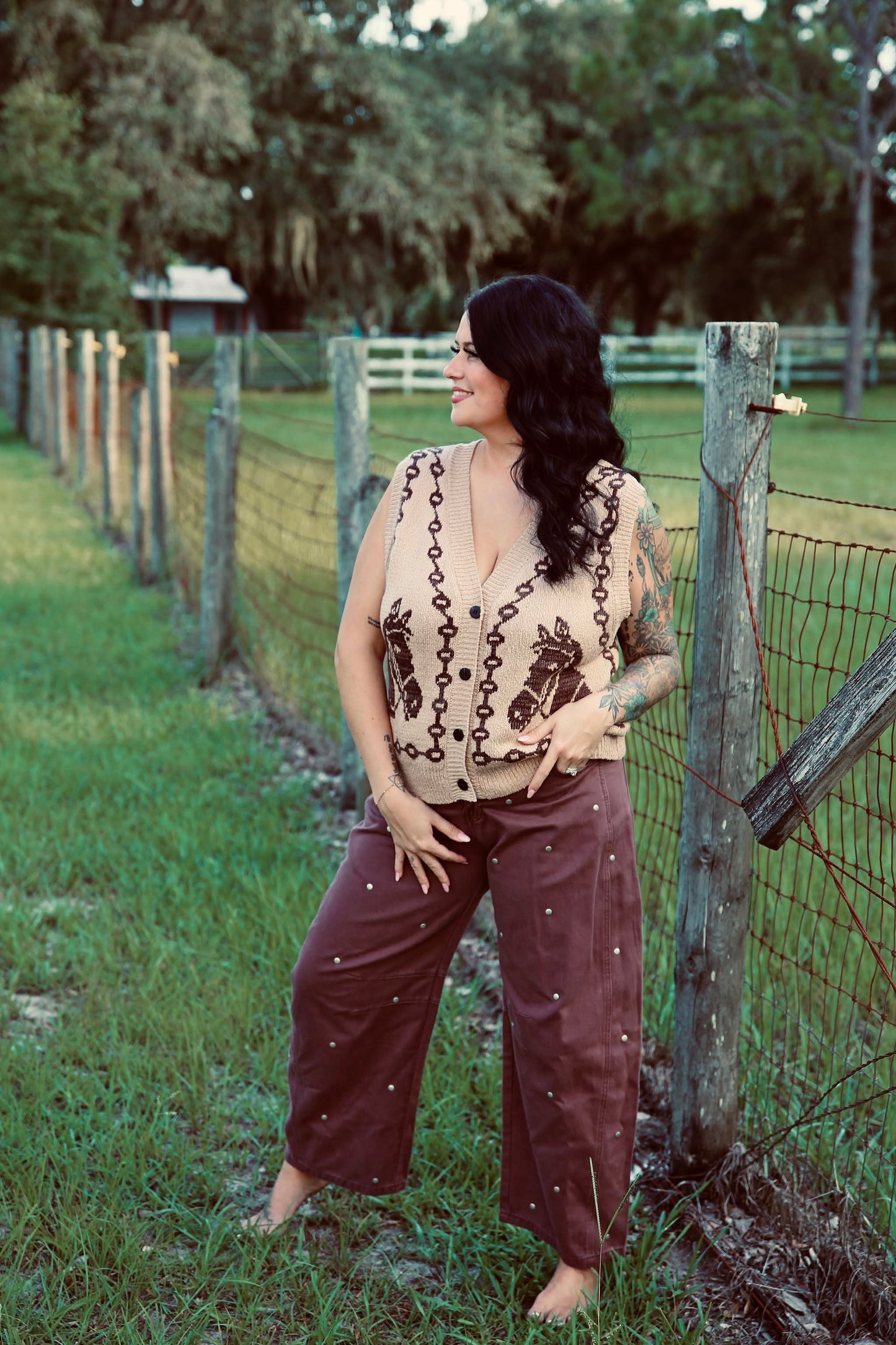 Wild Hickory – Brown Studded Pants