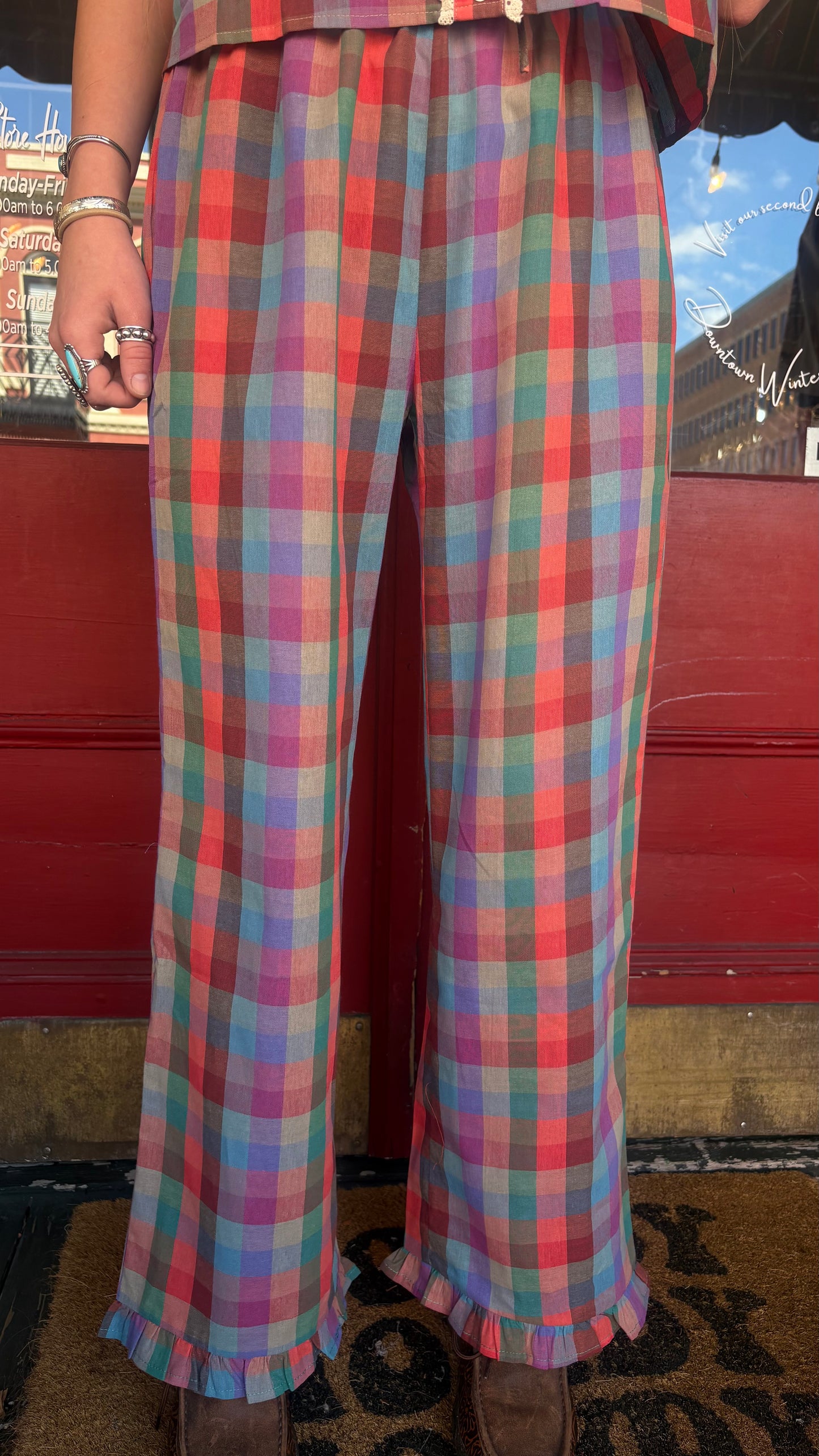 Candy Plaid – Multicolor Pants
