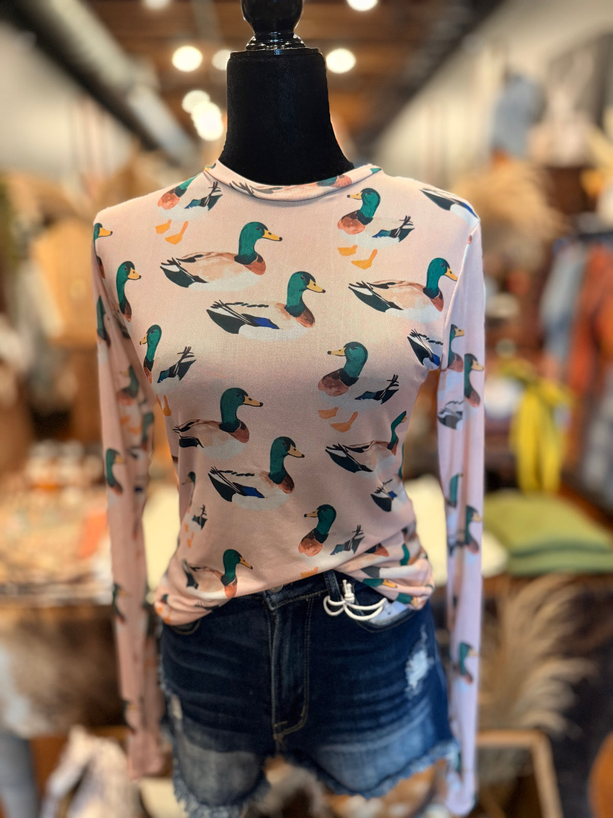Blush & Mallards – Pink Mesh Top