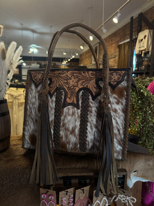 Box Stitch - Cowhide Purse