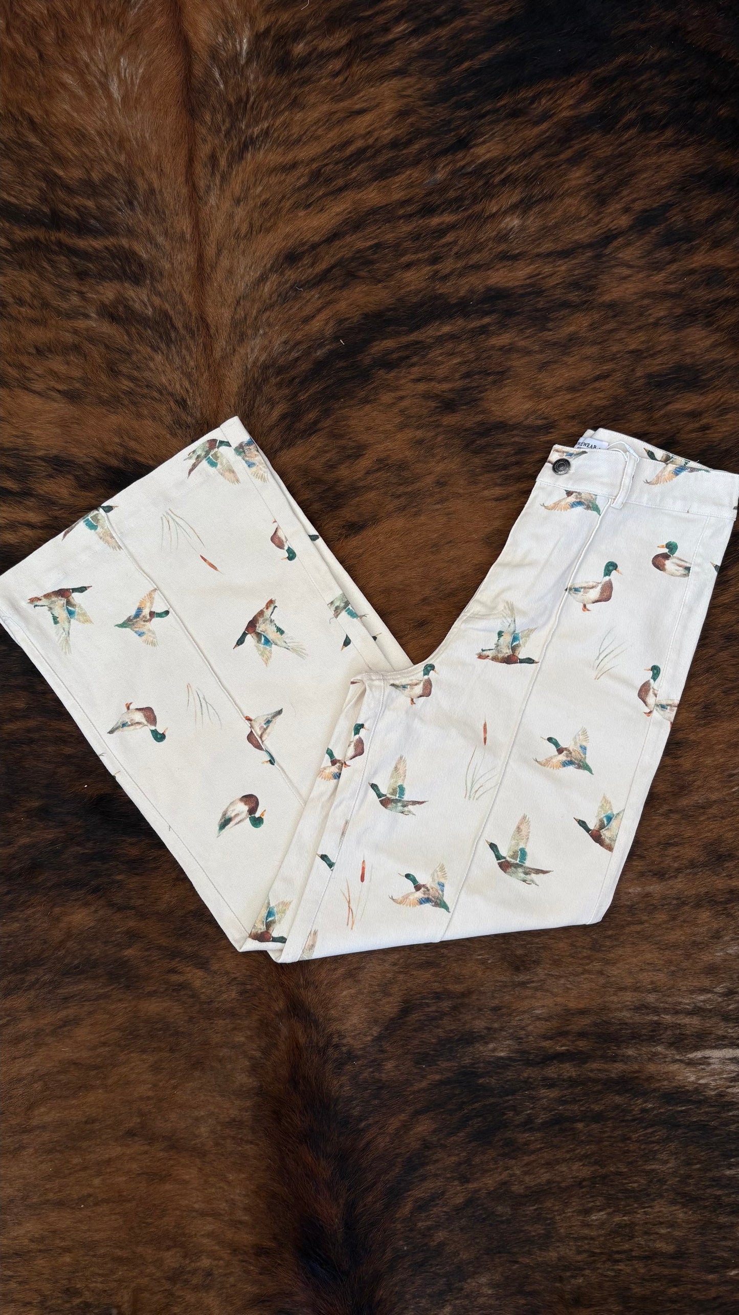 Feathered Creek – Stretch Wide Leg Duck Jeans