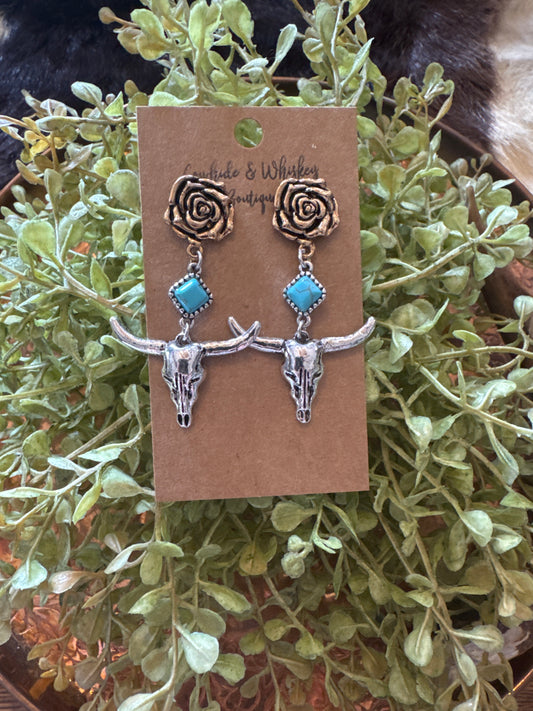 Rose Bull - Earrings