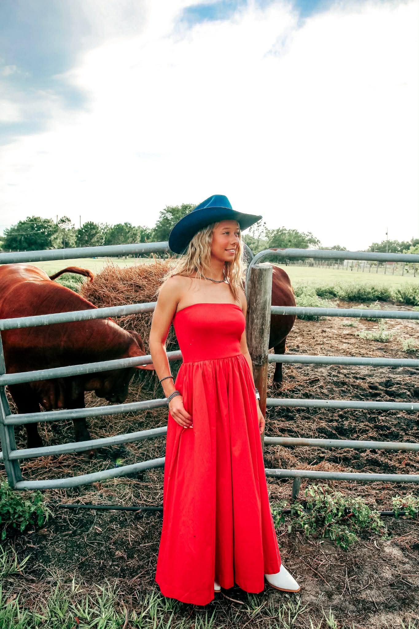 Sweet Freedom – Red Strapless Maxi Dress
