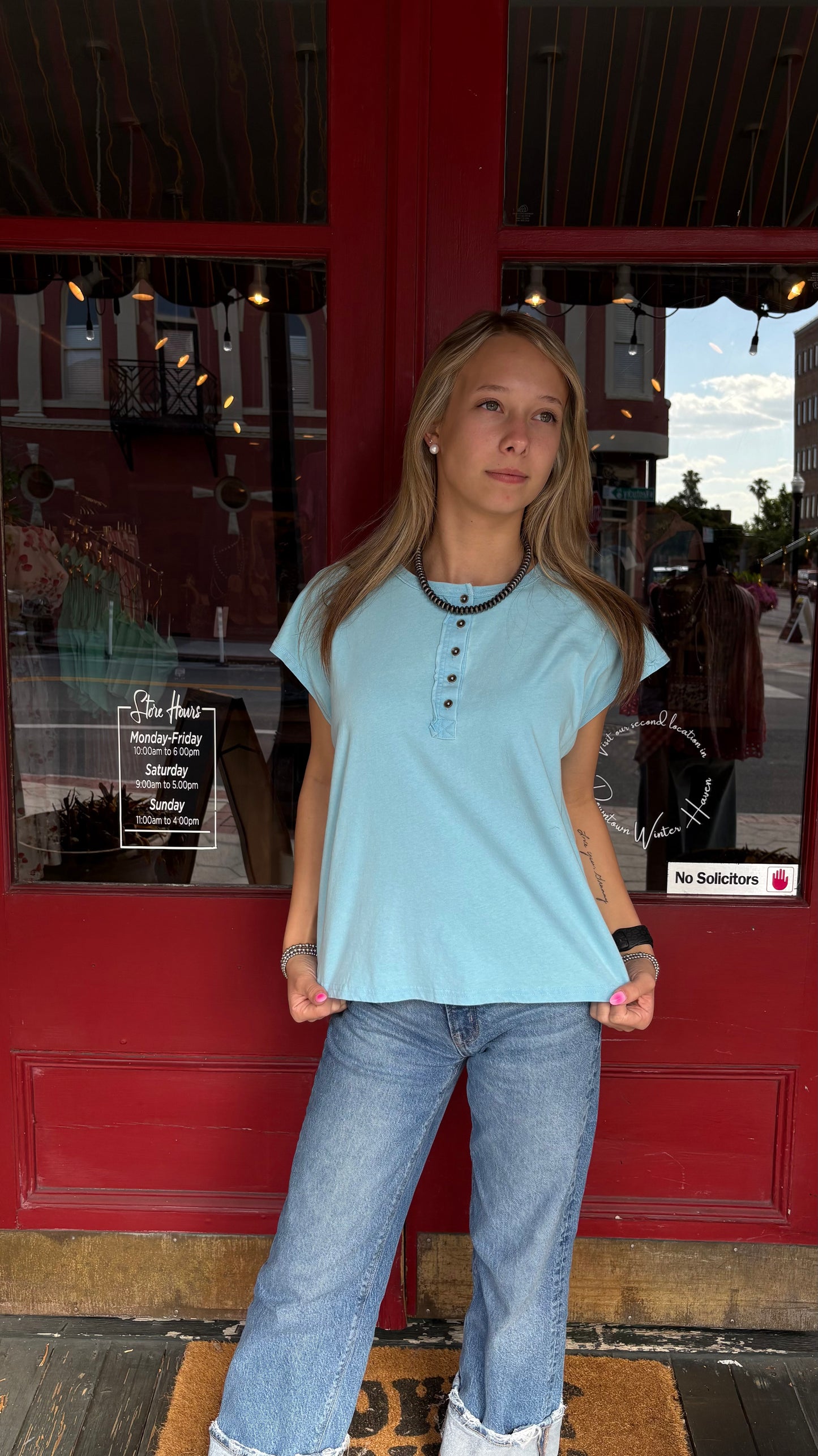 Salt & Sky – Sky Blue Muscle Tee