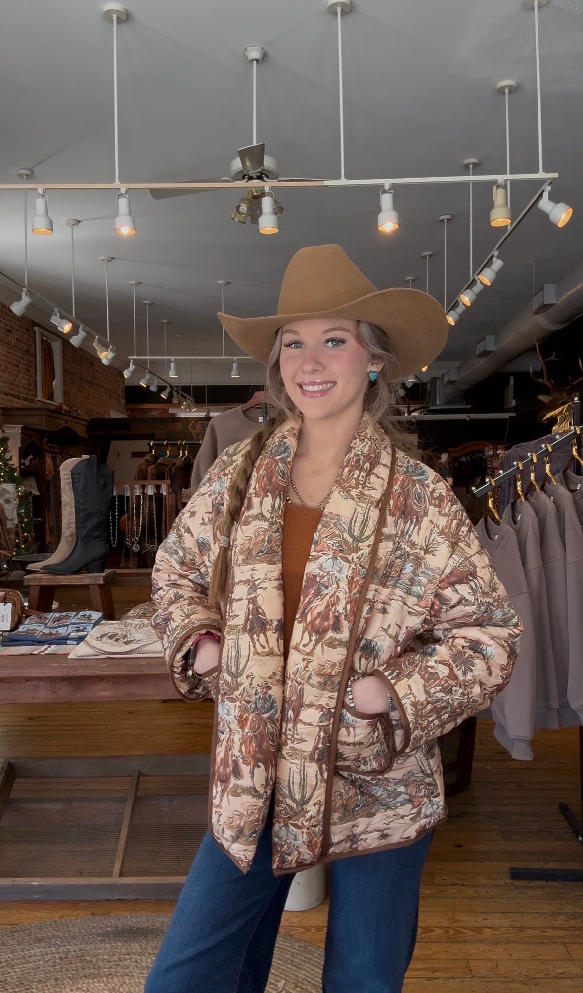 Cowboys & Cold Nights – Western Puffer Jacket