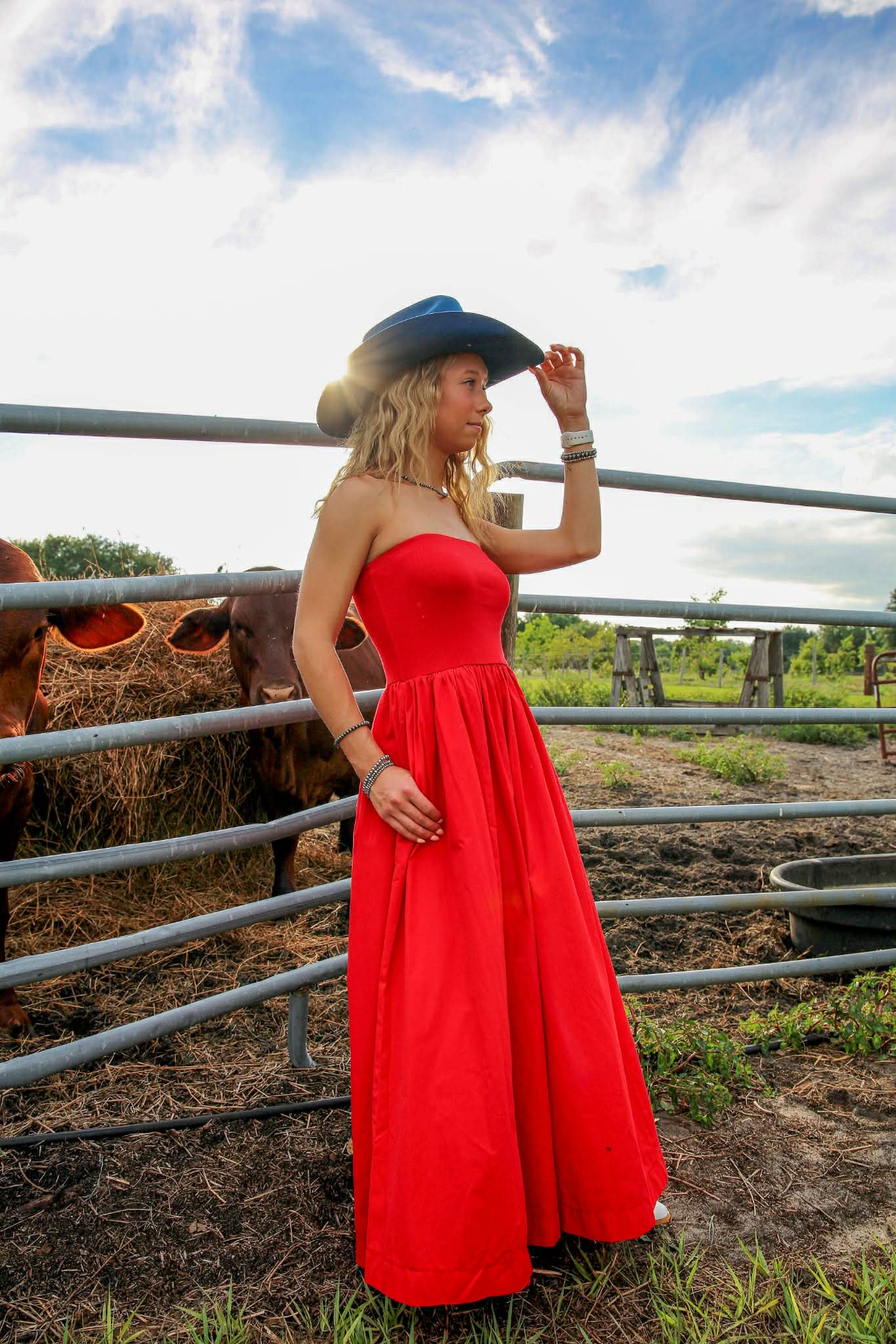 Sweet Freedom – Red Strapless Maxi Dress