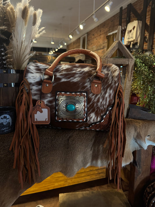 Cowhide Buckle Speedy Bag