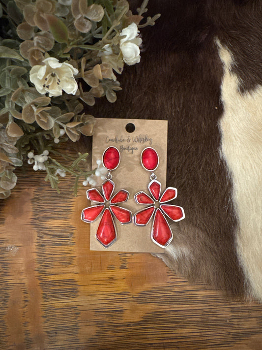 Red Rock Flame - Earrings