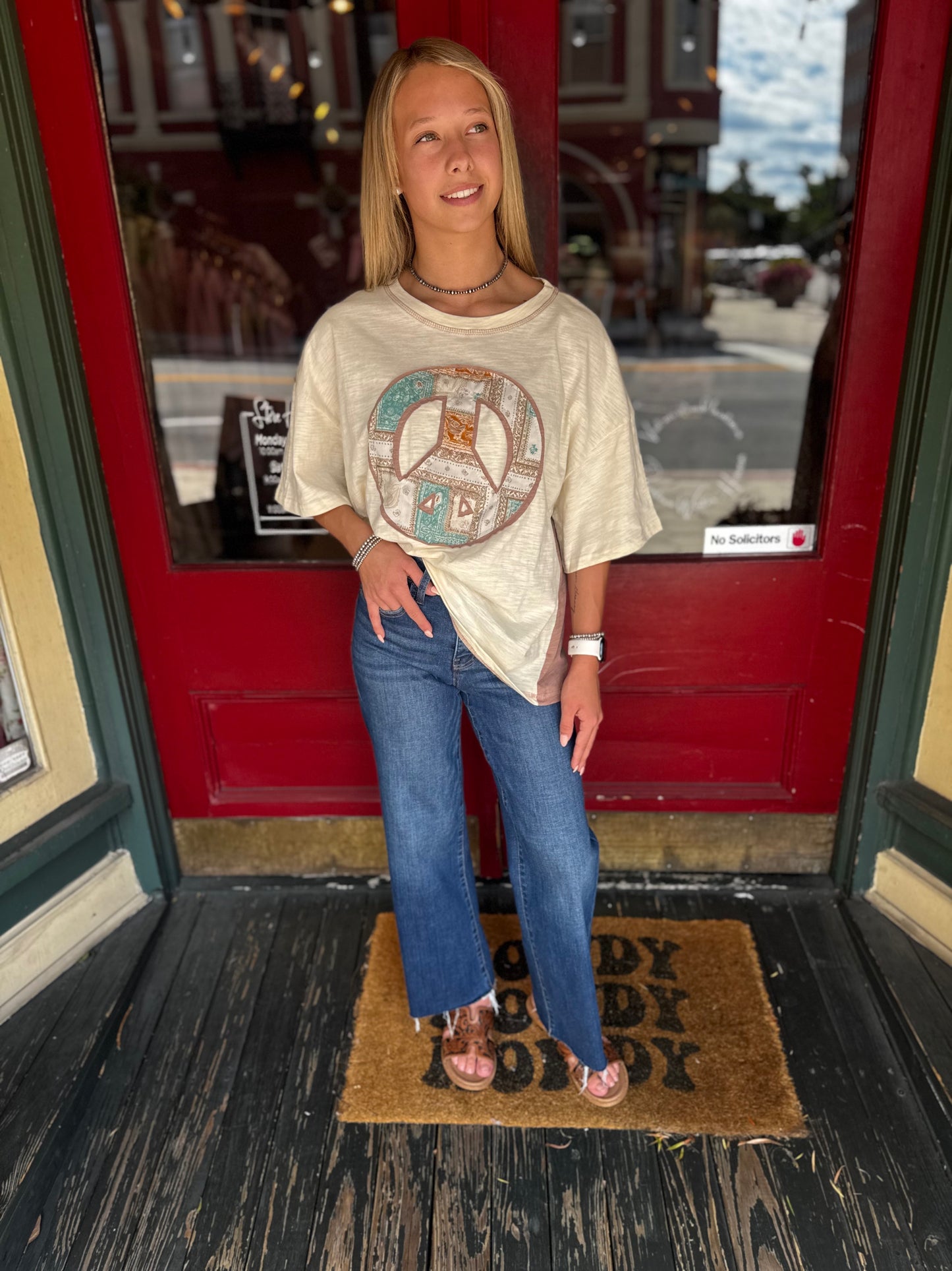 Patchwork Peace - Color Block Top