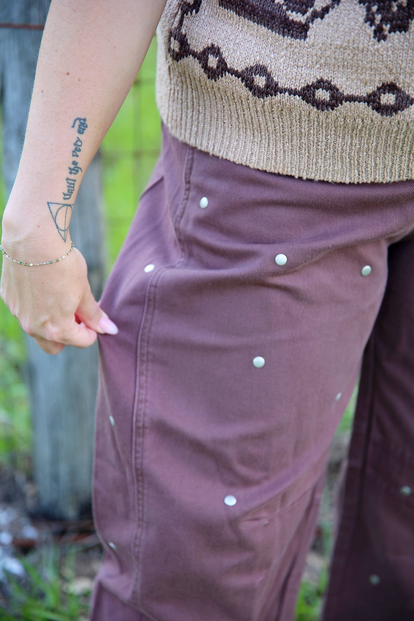 Wild Hickory – Brown Studded Pants