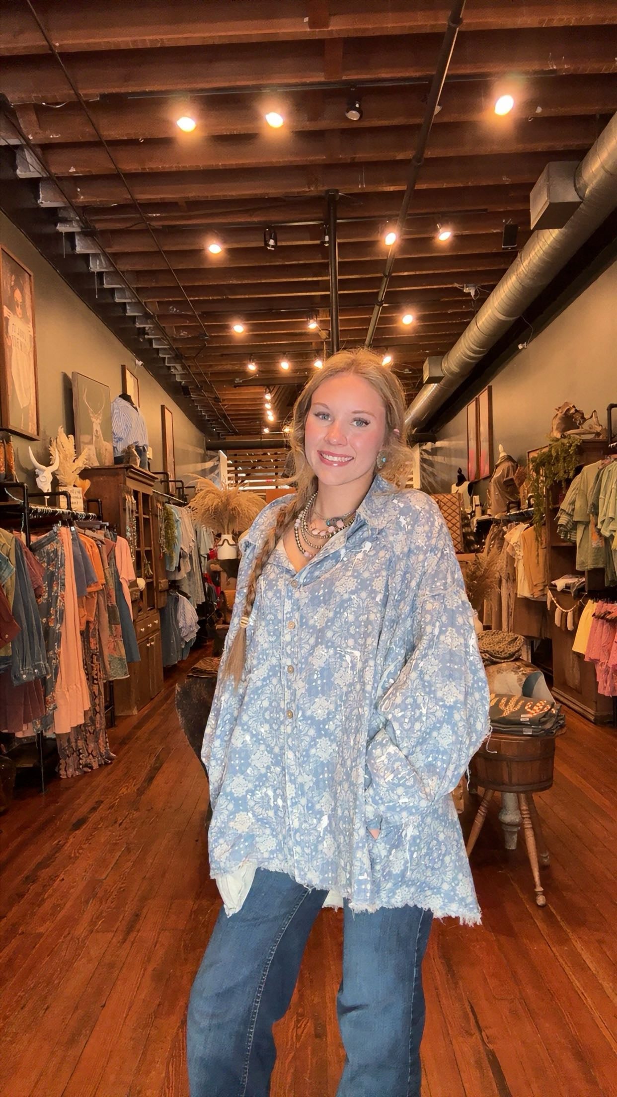 Dusty Bandana – Blue Paisley Top