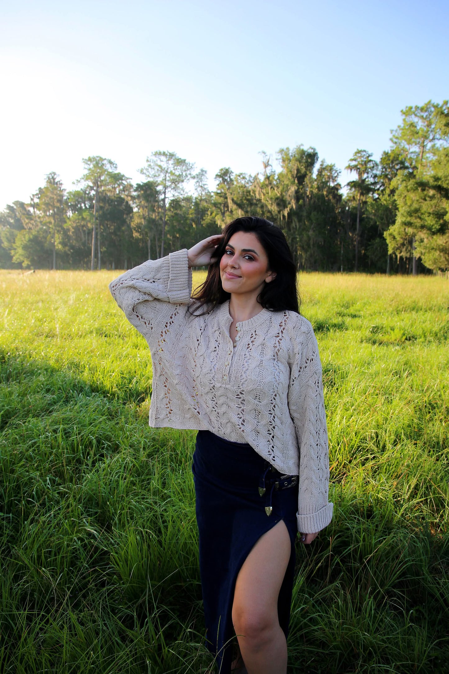 Woven Gentle – Oat Bell Sleeve Sweater