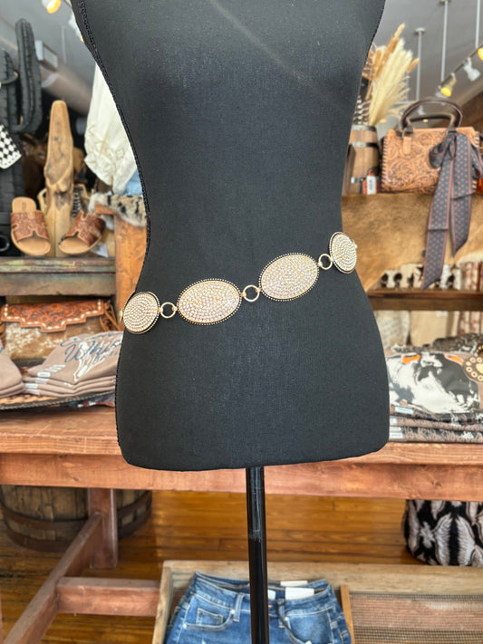 Gold Rhinestone Belt