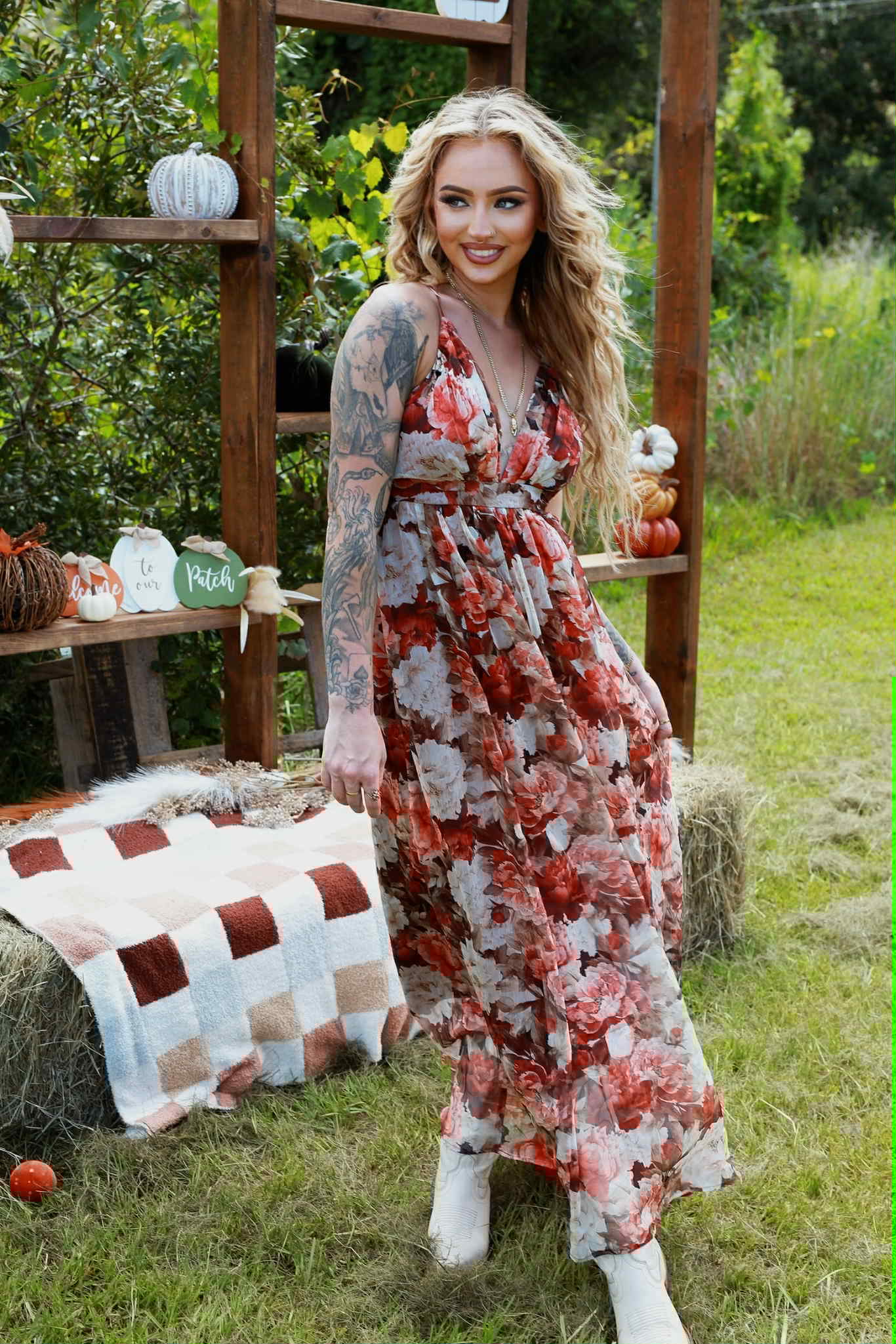 Falling Floral - Maxi Dress
