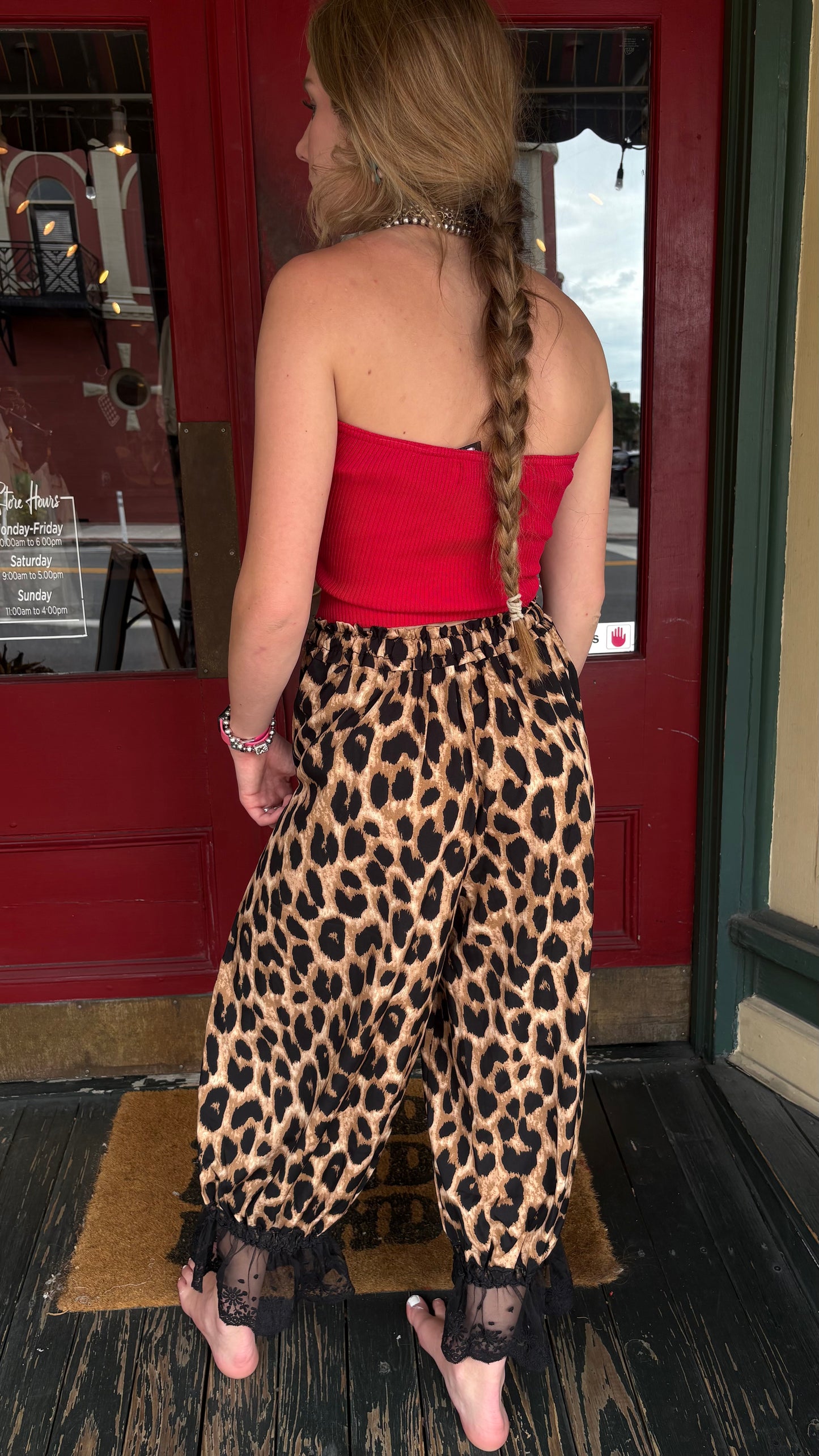 Lace & Leopard – Wide Leg Bloomer Pants