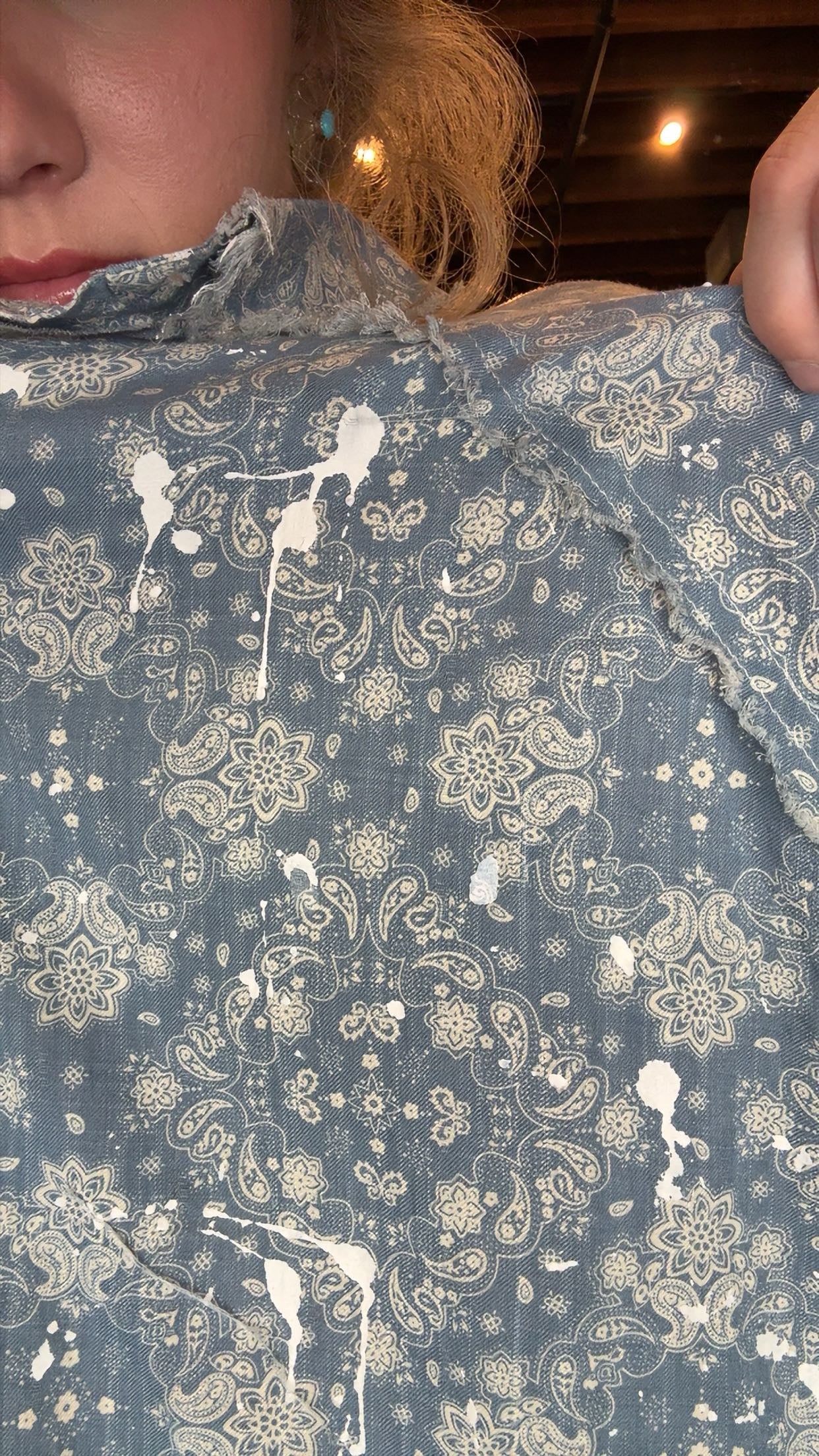 Dusty Bandana – Blue Paisley Top