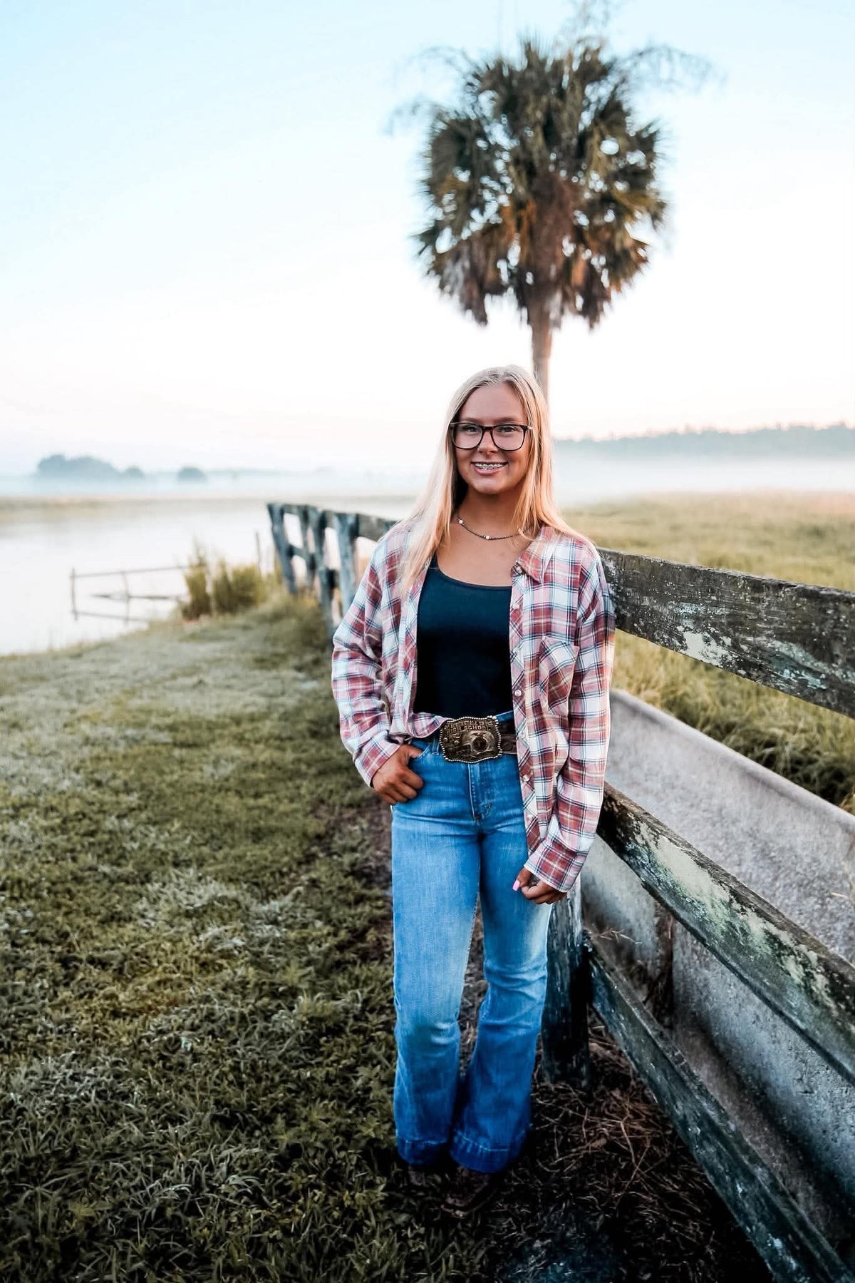 Rosewood Cotton - Plaid Flannel Top