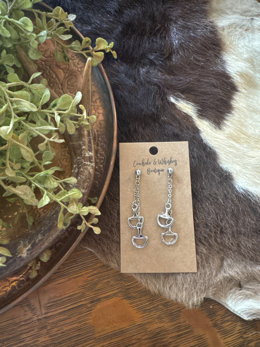 Snaffle Chain - Silver Earrings