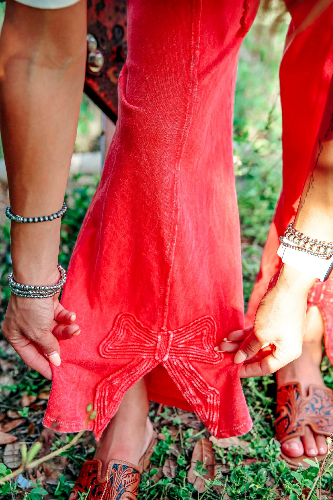 Freedom Bow Babe – Red Lounge Pants