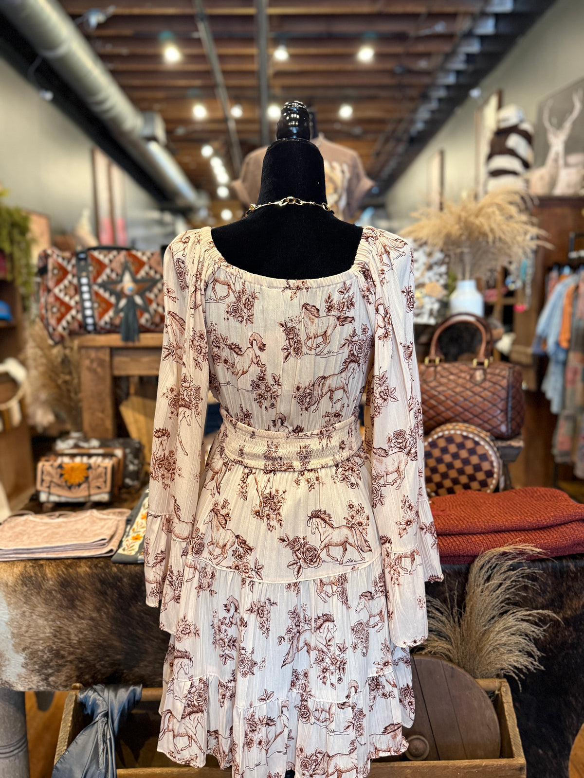 Free Spirit – Ivory Western Maxi Dress