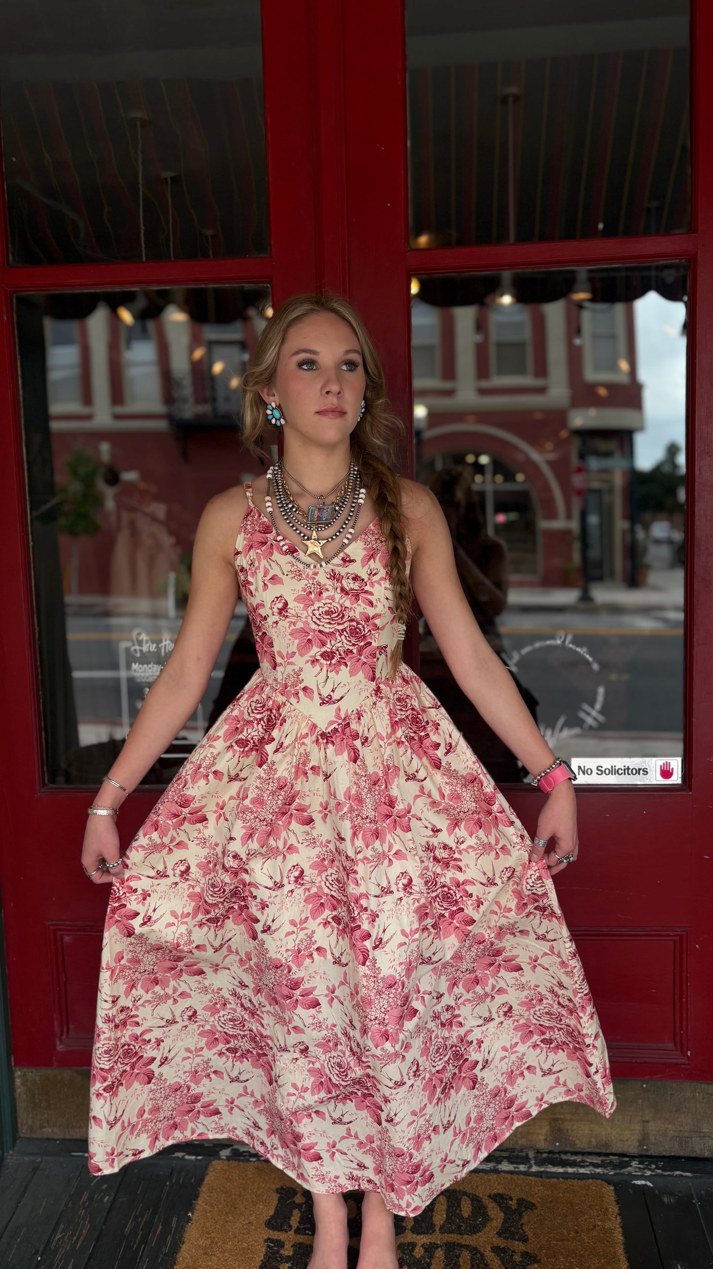 Sweet Magnolia – Pink Floral Dress