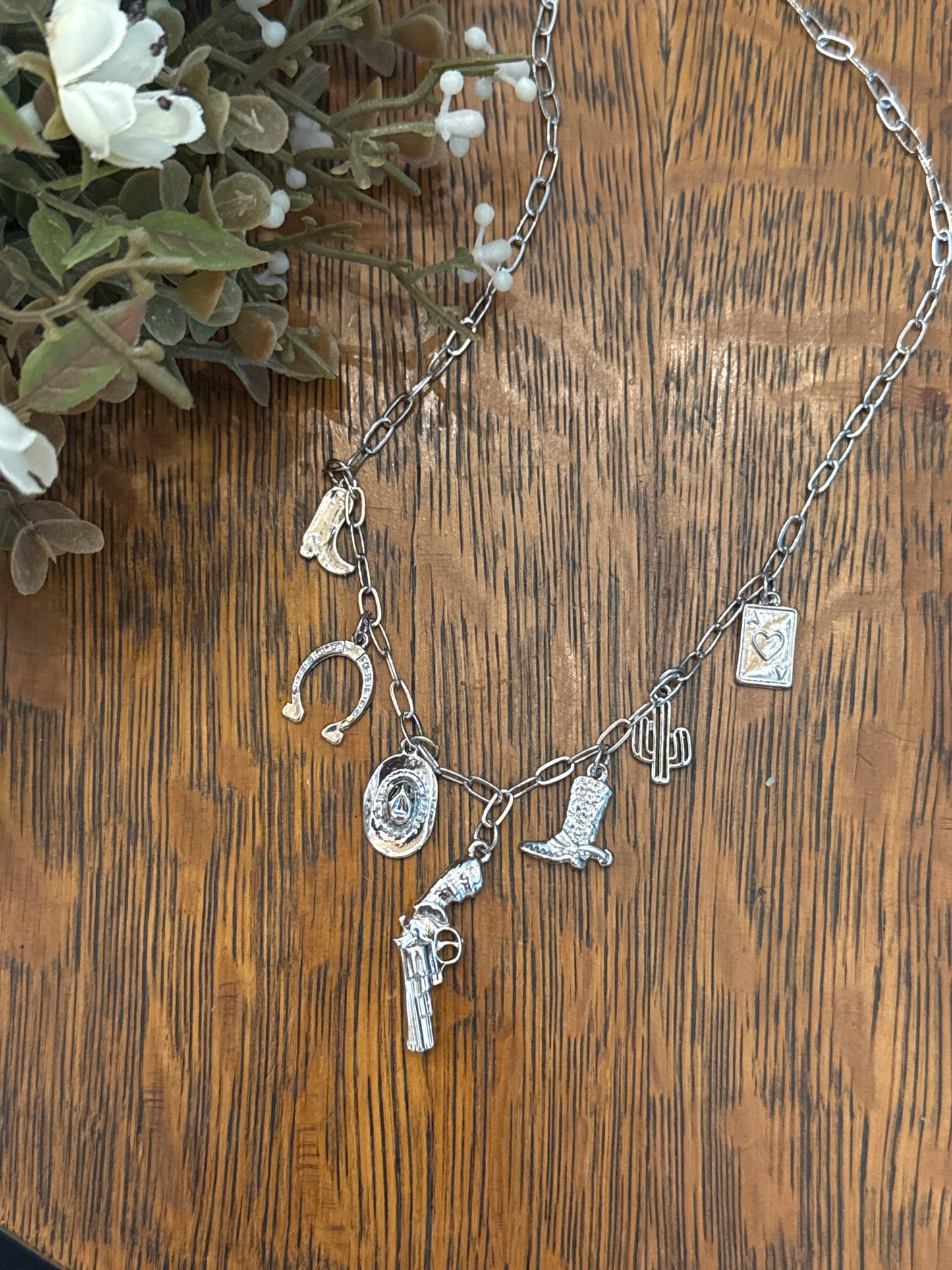 Pistol Packing - Silver Charm Necklace