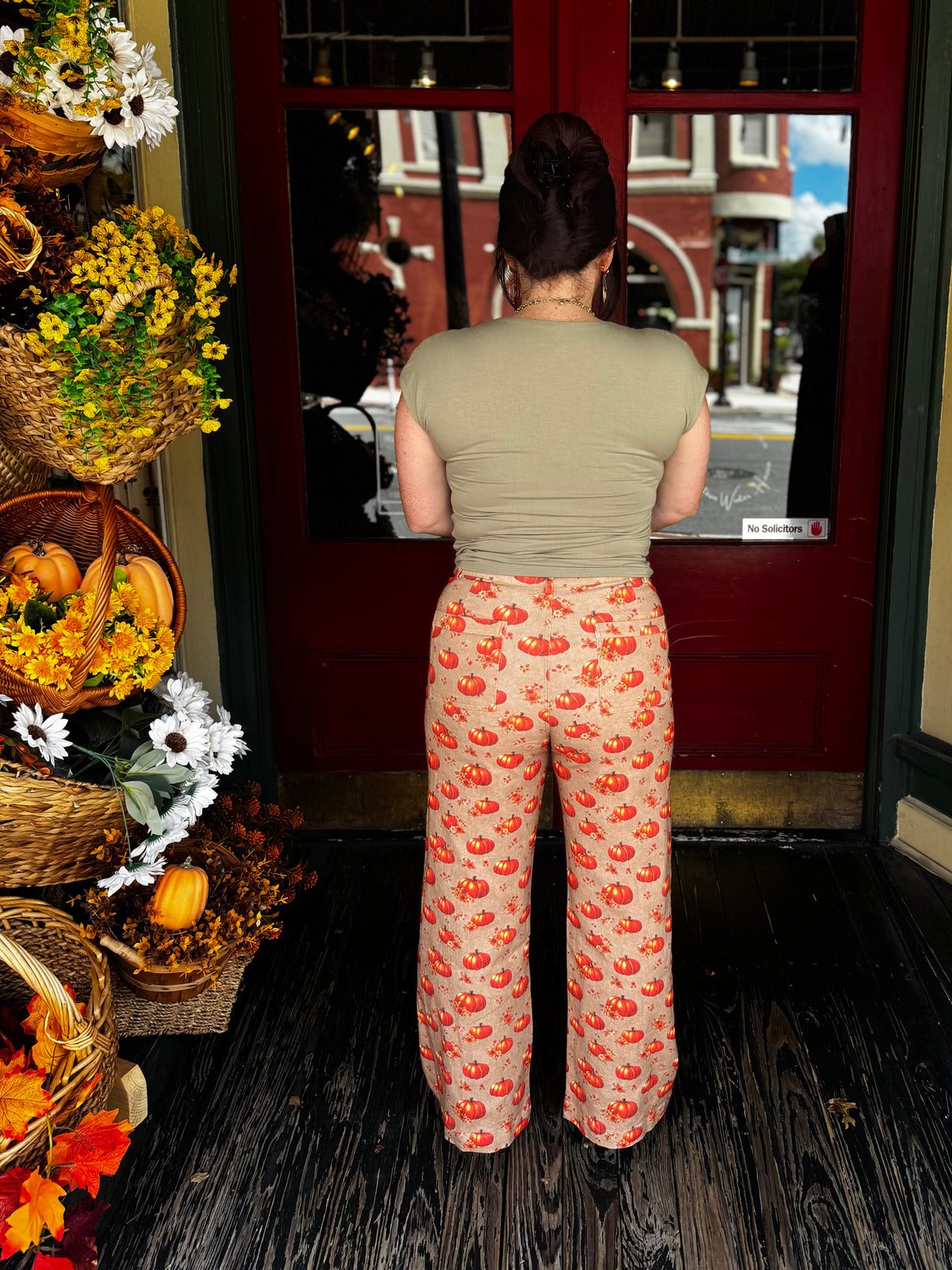Pumpkin Mischief – Camel Flare Pant
