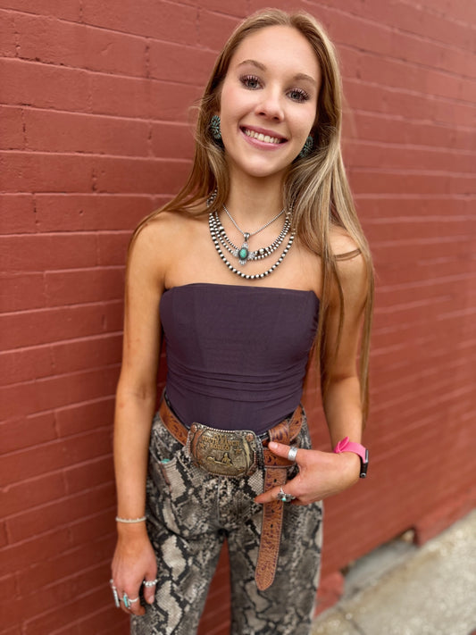 Midnight Smoke-Corset Top