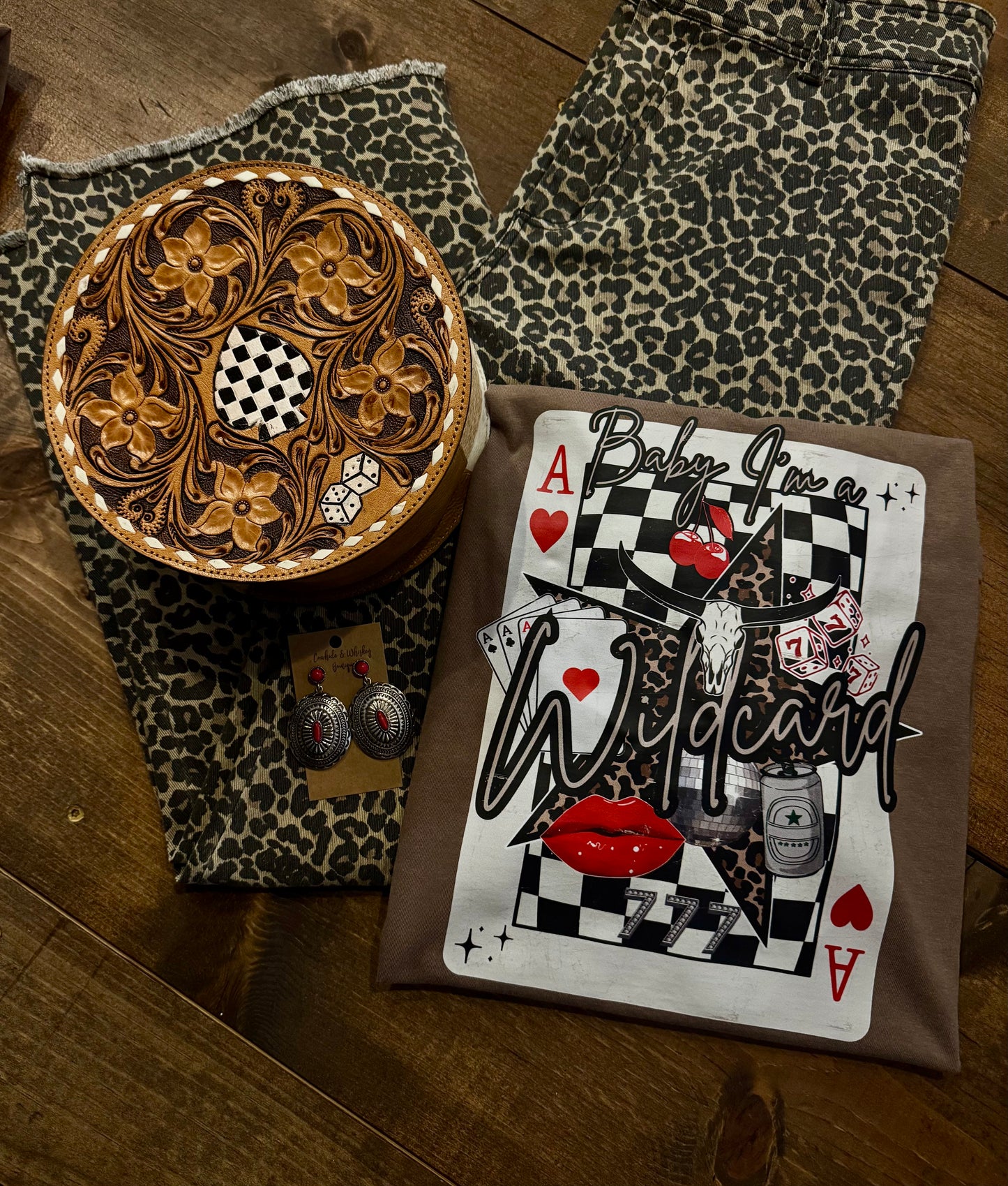 Baby I’m A Wild Card- Espresso Graphic Tee