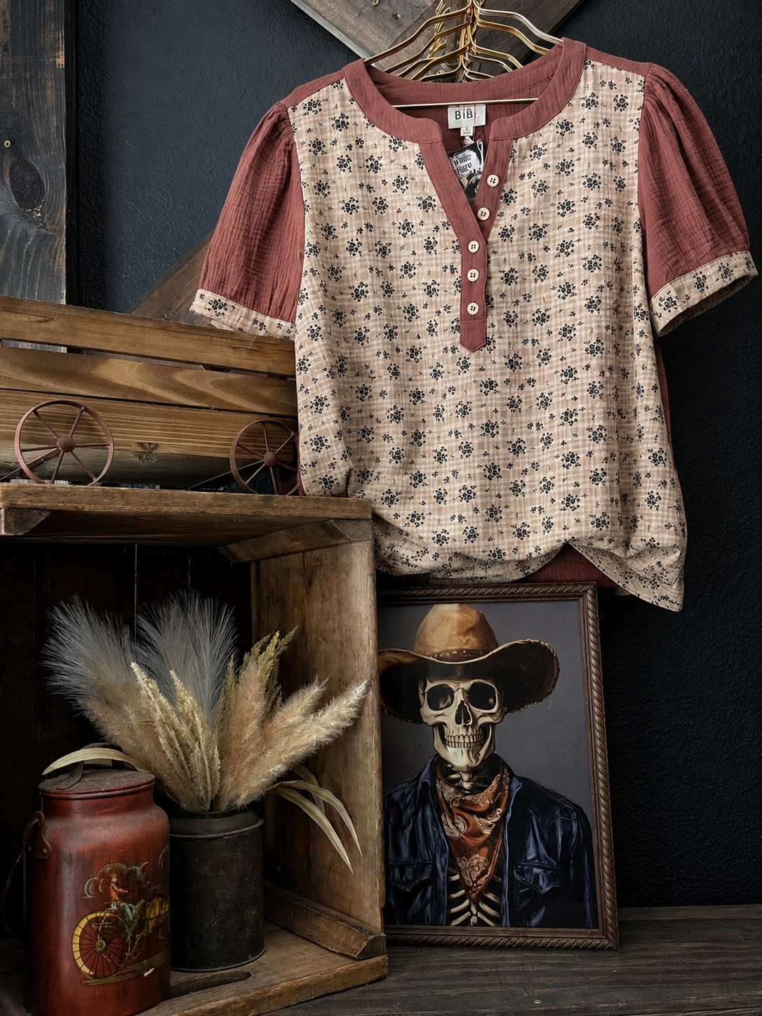 Autumn Keepsake – Mocha Gauze Top