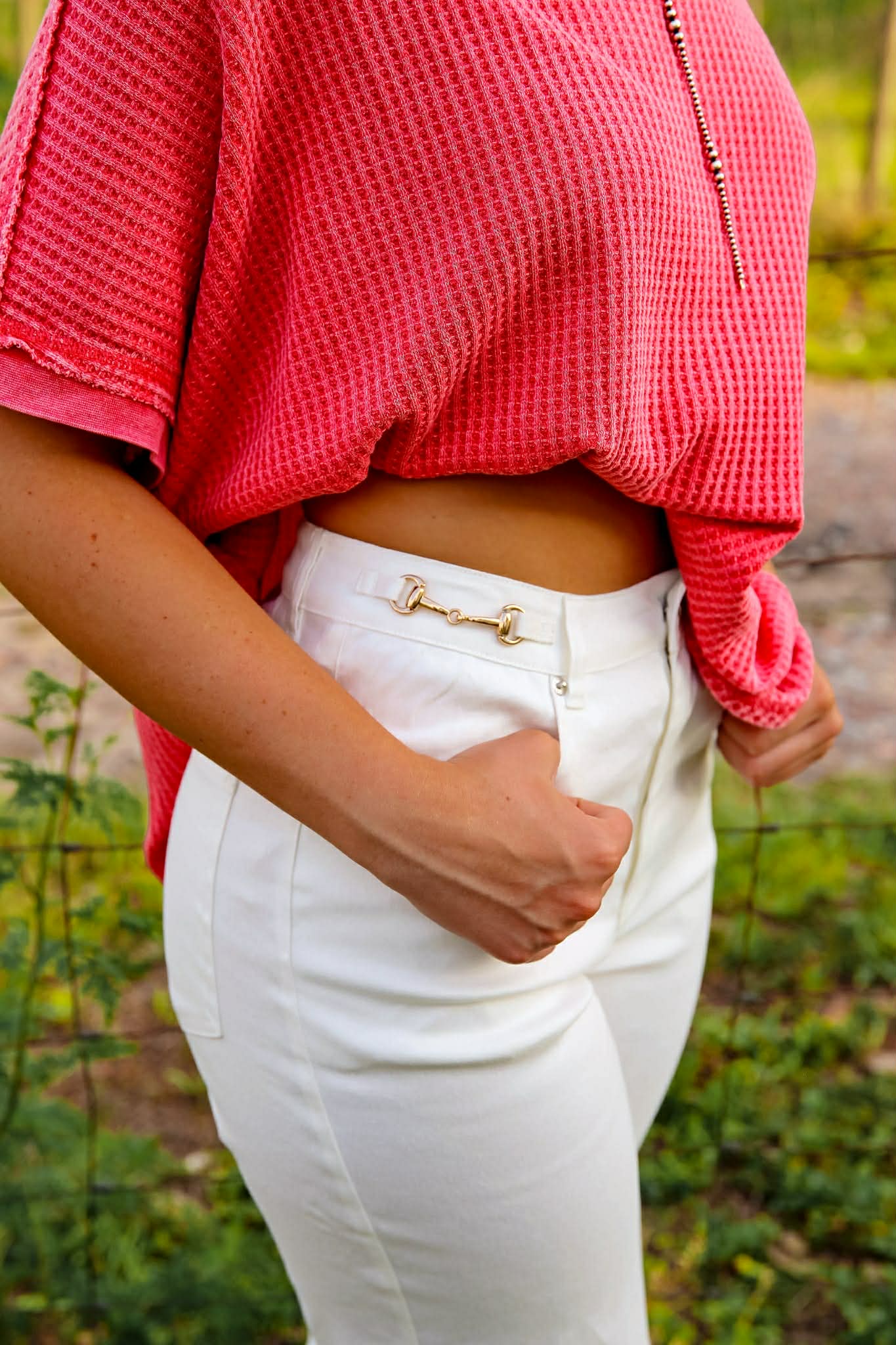 Liberty Luxe Bit – Wide Leg White Jeans