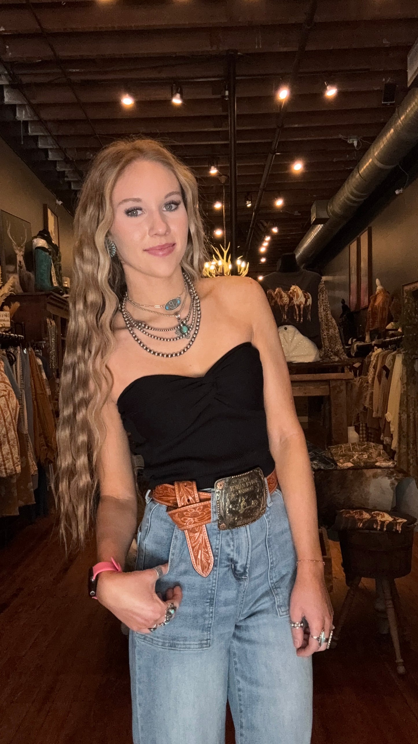 Twisted Charm – Black Tube Top