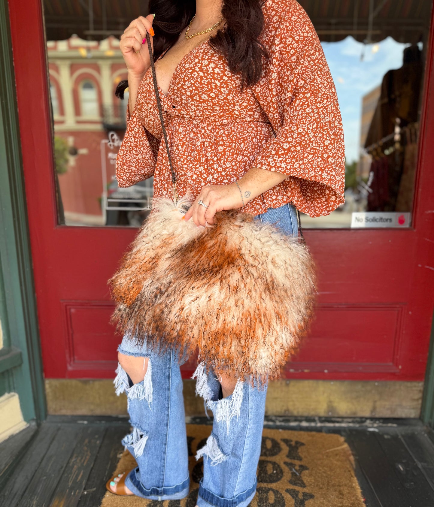 Mongolian Sheepskin - Crossbody