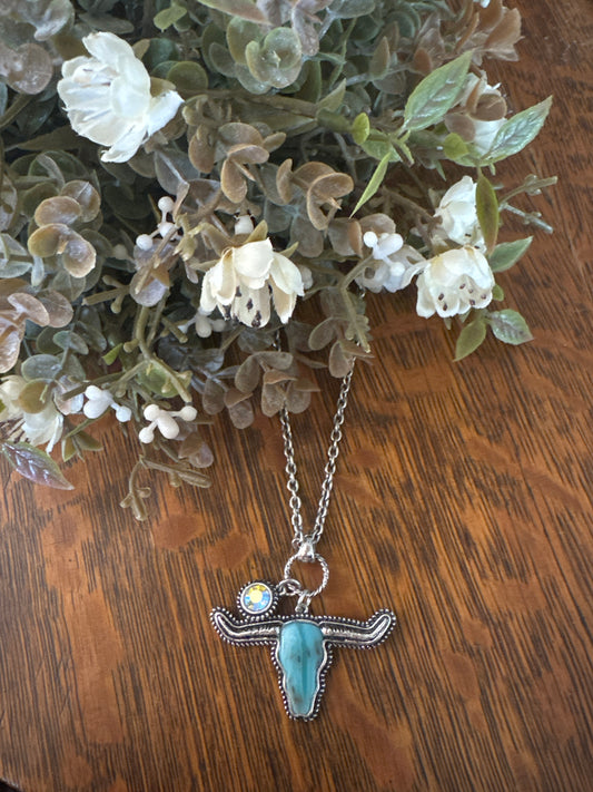 Bull Bling Charm - Necklace