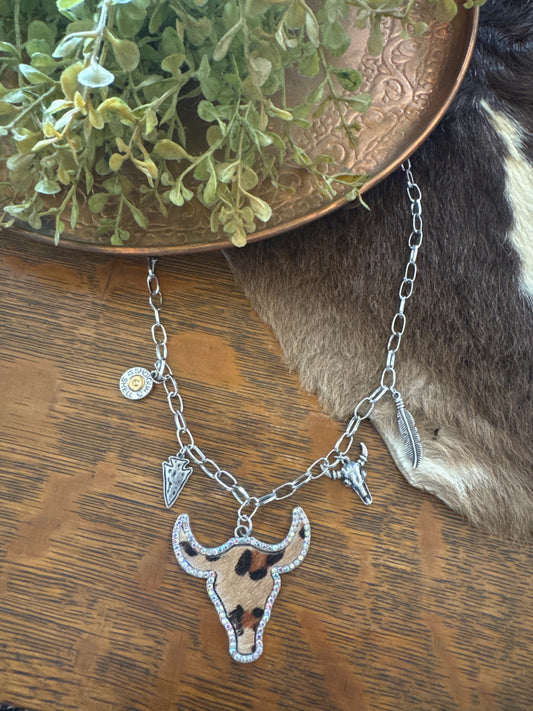 Leopard Bull Charm - Necklace