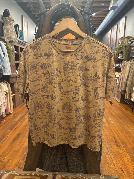 Cowboy Plains- Buffalo Crop Tee