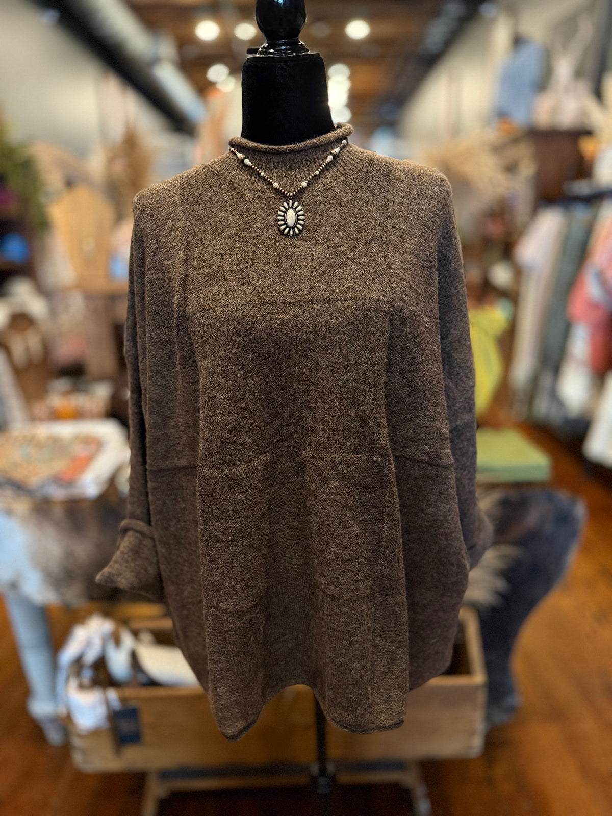 Timber Check – Brown Checkered Sweater